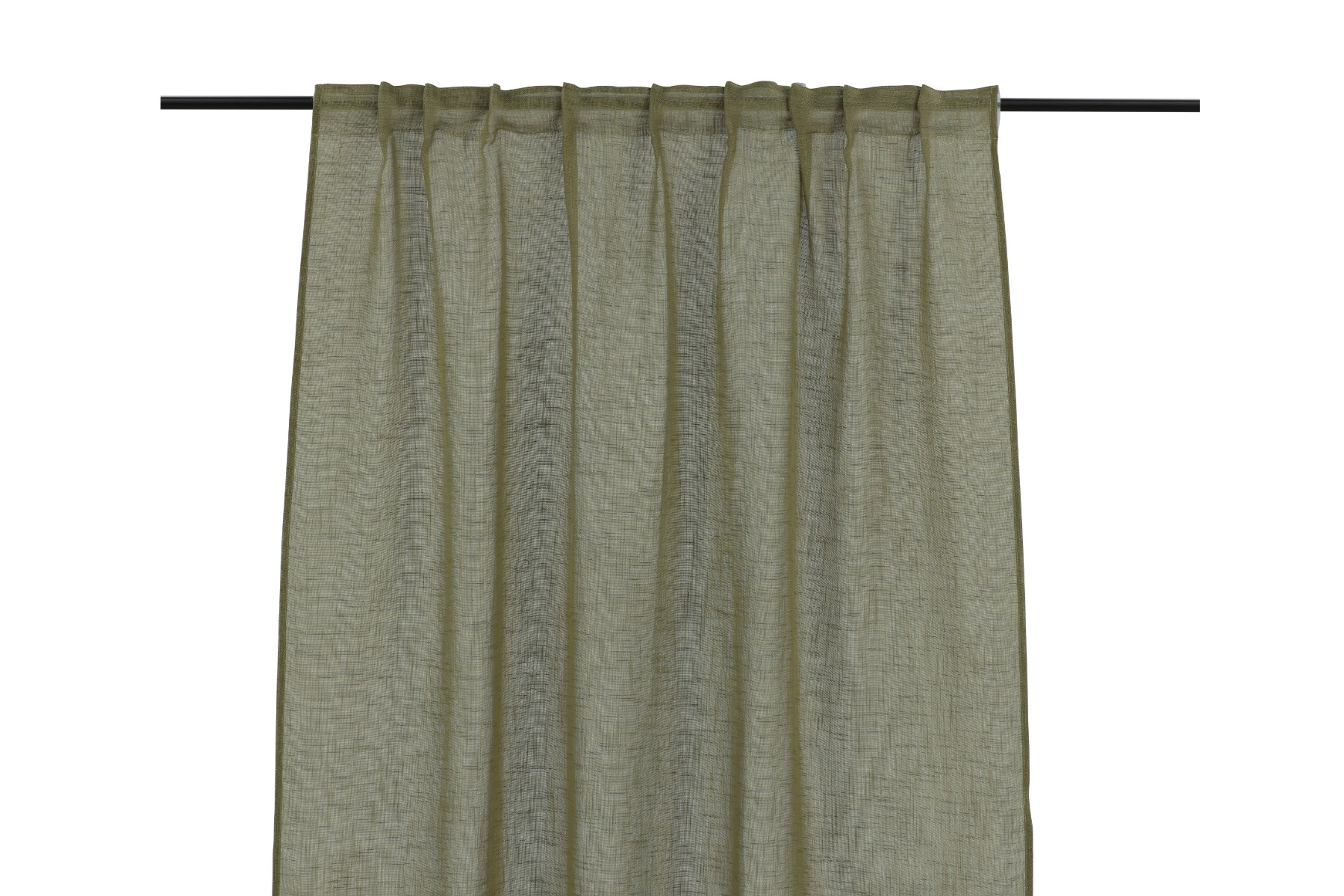 Vardoft Grön 2x140x290 cm Linnegardin-look 2-Pack