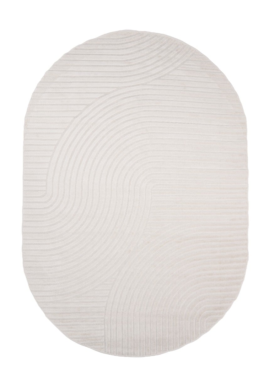 Hilda Vit Oval 240x340 cm Ryamatta