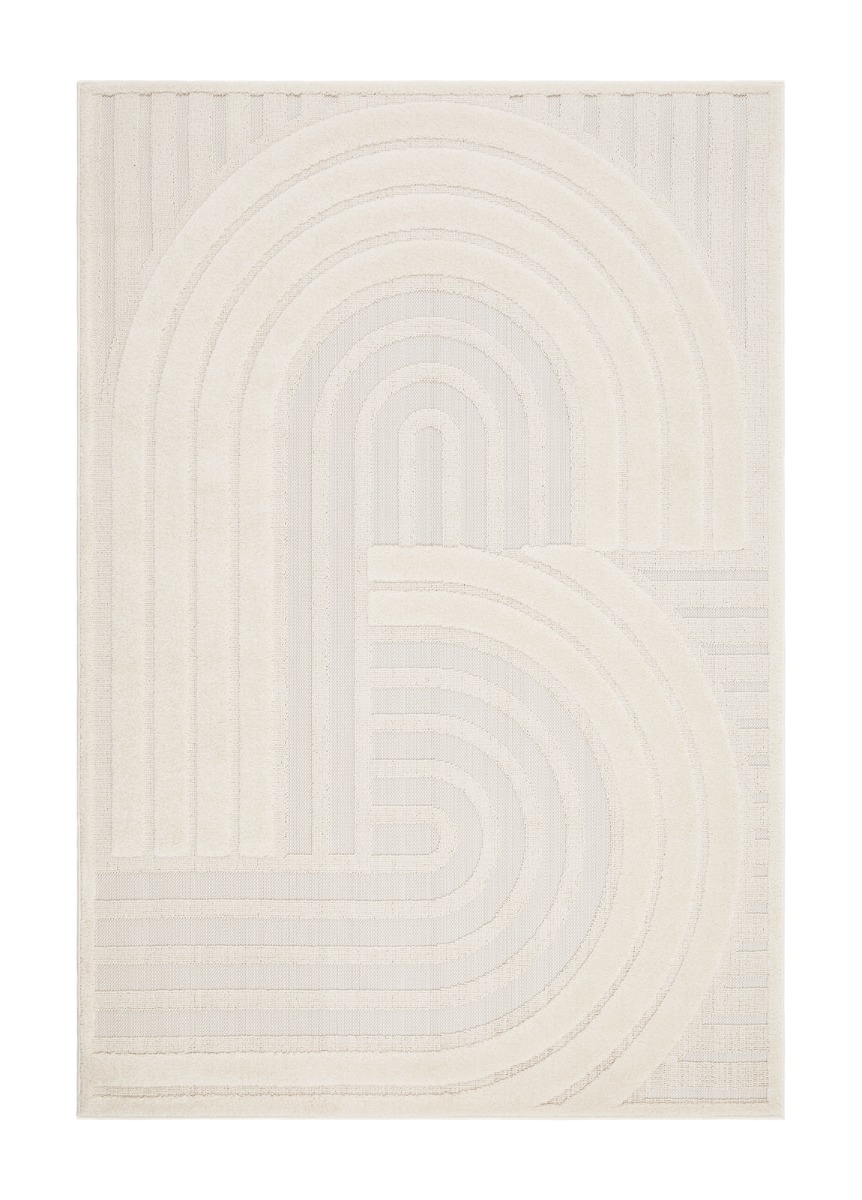 Yoko Cross Kräm 200x290 cm Inom- och Utomhusmatta