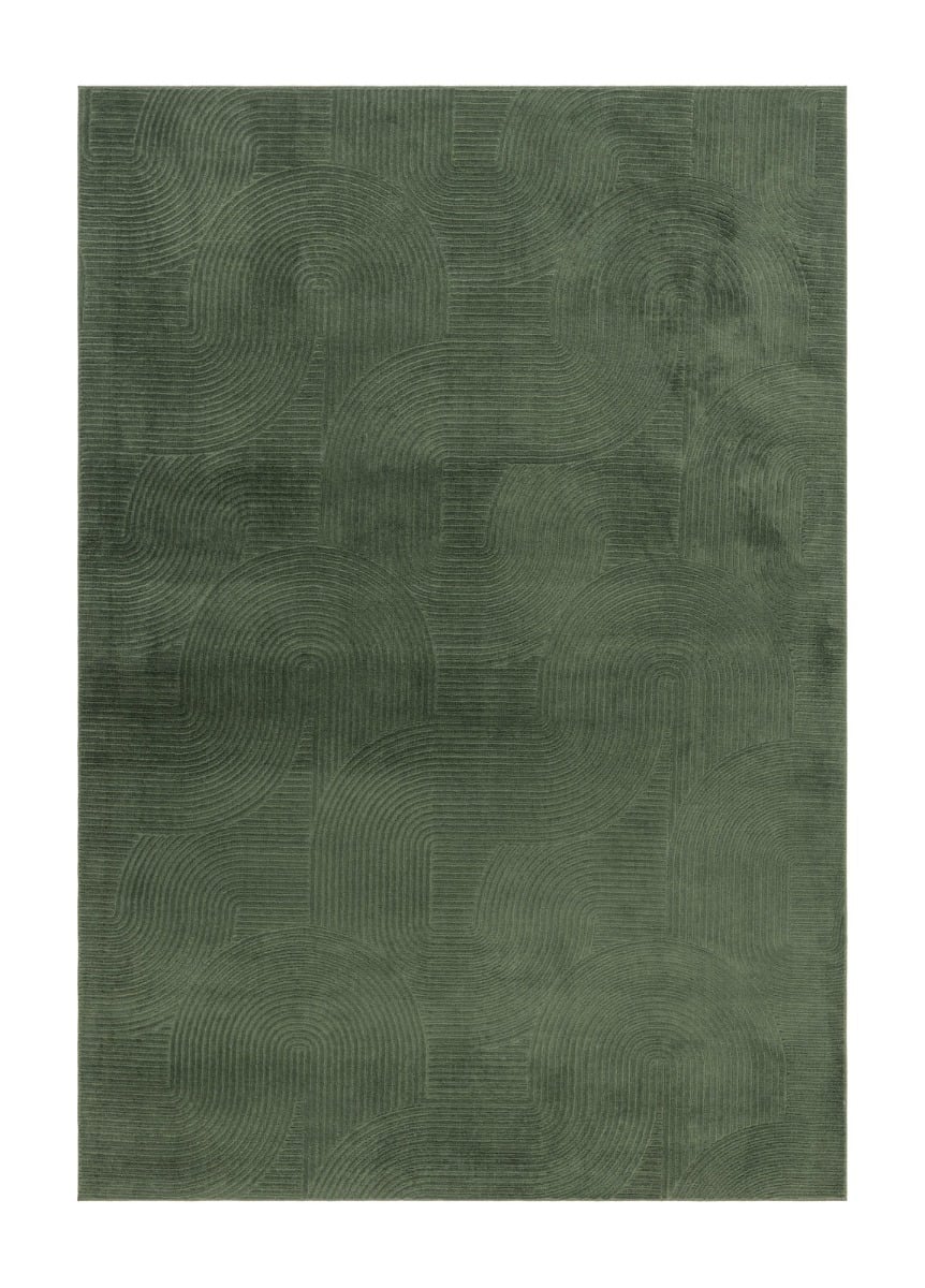 Galio Beat Smaragdgrön 200x290 cm Tvättbar Matta