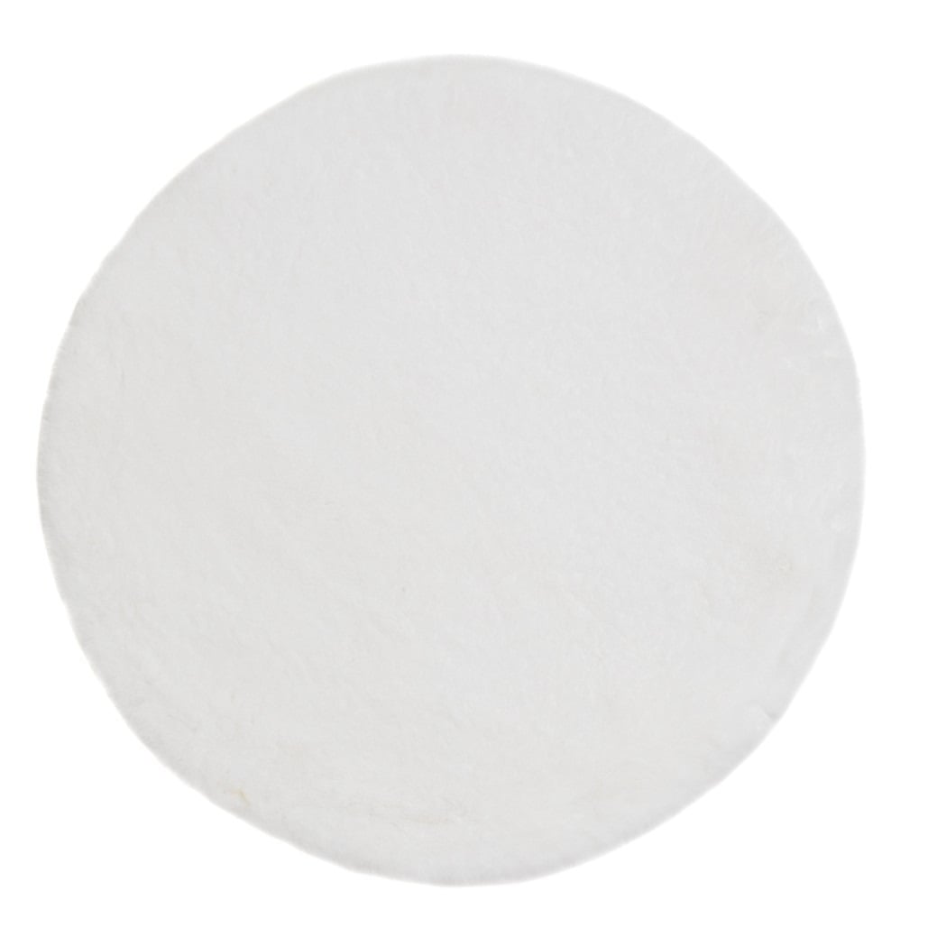 Eiderelle Vit Rund 160 cm Mjuk P&auml;ls-look Matta