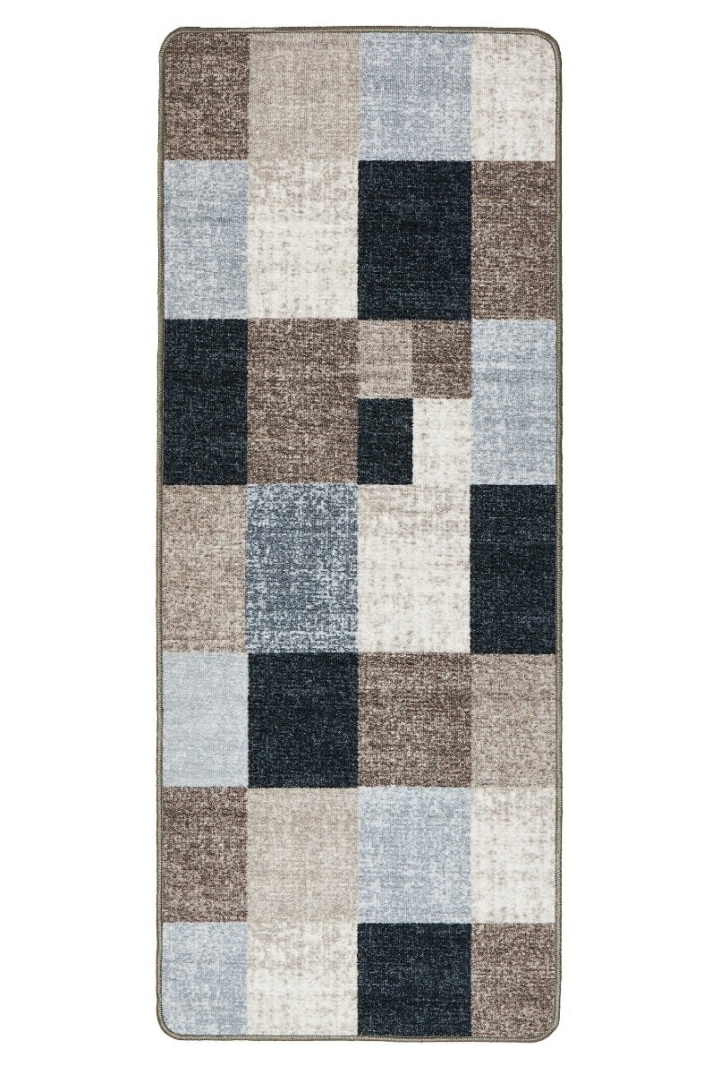 Rusko Grå/Taupe 80x200 cm Gummerad Matta