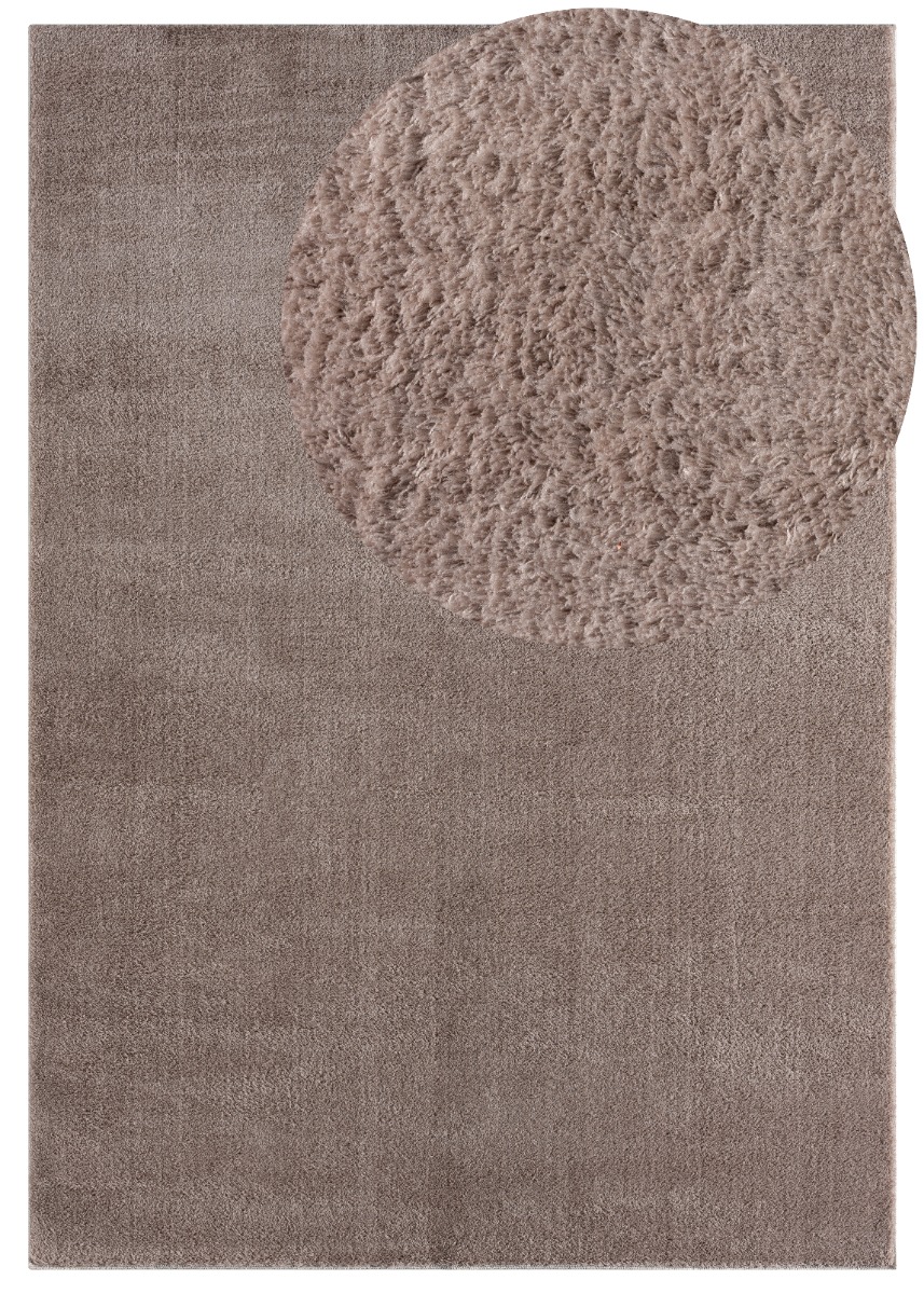 Cloudy Taupe 160x220 cm Tvättbar Mjuk Ryamatta