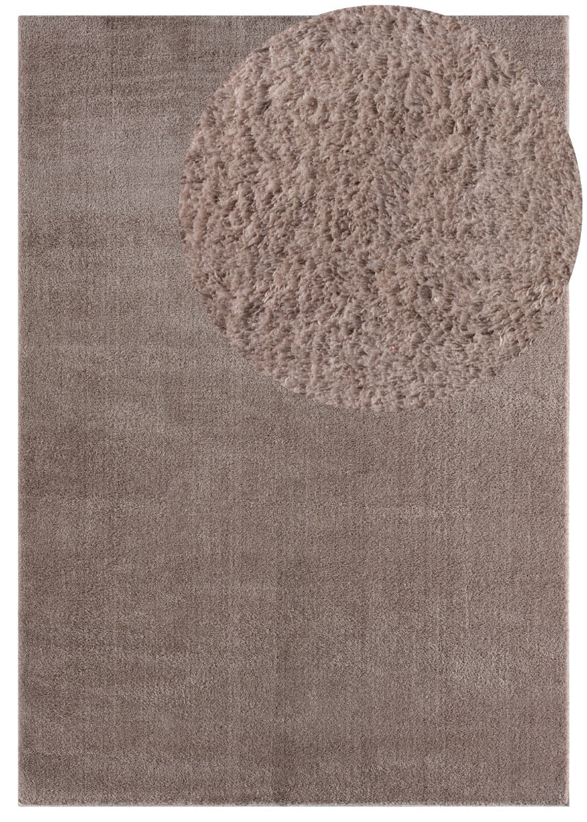 Cloudy Taupe 140x200 cm Tvättbar Mjuk Ryamatta
