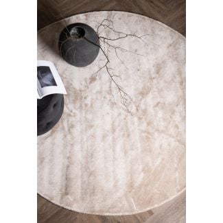 Rund Brillo Beige Bomuldsteppe