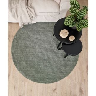Benny Grønn Rund 120 cm Vaskbar Ryateppe