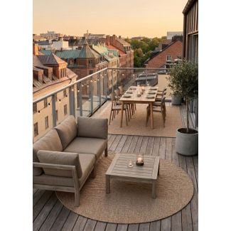 Rund Cosmo Jute Indendørs & Udendørs Teppe