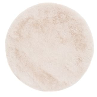 Rund Eiderelle Natur Myk Pels-look Teppe