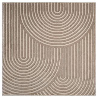 Kvadratisk Bella Zen Mørk Beige Wilton-Teppe