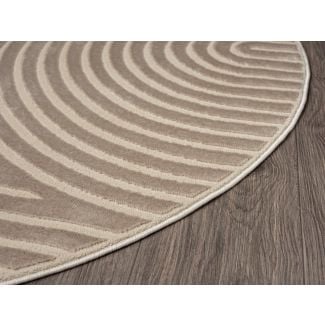 Rund Bella Zen Mørk Beige Wilton-Teppe