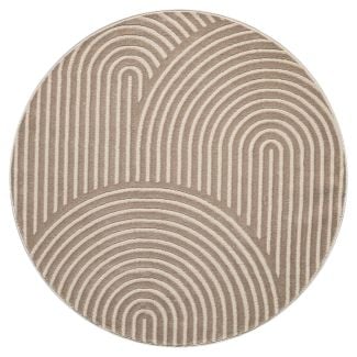 Rund Bella Zen Mørk Beige Wilton-Teppe