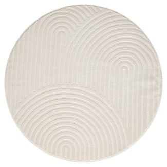 Rund Bella Zen Offwhite Wilton-Teppe