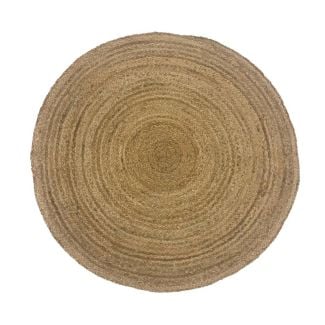 Rund Candace Fläta Natur Jute Teppe