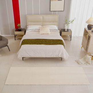 Løper Cat Beige Vaskbart Pels-teppe