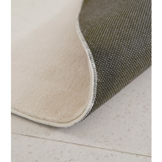 Rund Cat Beige Vaskbart Pels-teppe