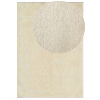Vaskbar myk Ryateppe Cloudy Lys Beige