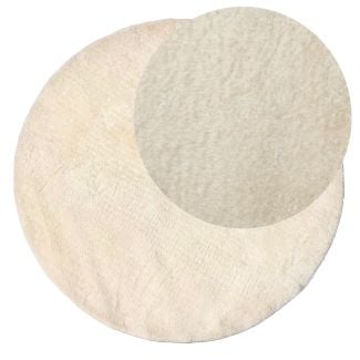 Rund Cloudy Lys Beige Vaskbar myk Ryateppe