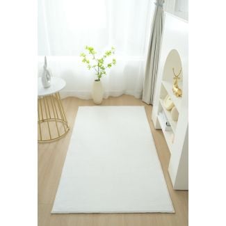 Løper Comfy Offwhite Vaskbar Ryateppe