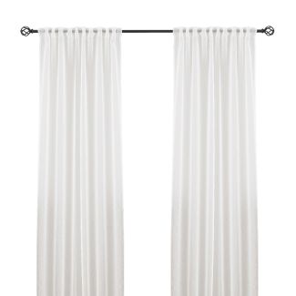 Ellinor Hvit 2x135x250 cm Linnegardin-look 2-pak