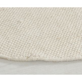 Rund Elsa Offwhite Ullteppe