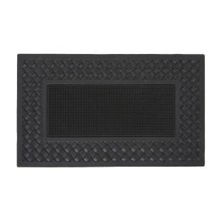 Dørmatte Flätad Pinmat Svart