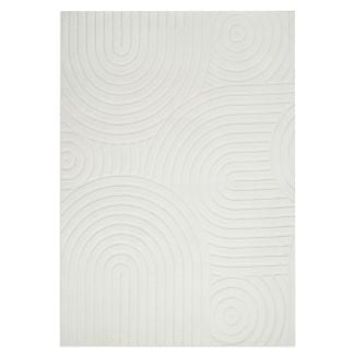 Vaskbar myk Ryateppe Fuzzy Lim Offwhite