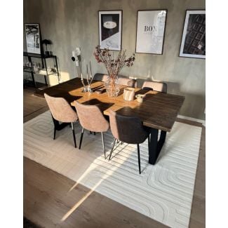 Vaskbar myk Ryateppe Fuzzy Vega Offwhite