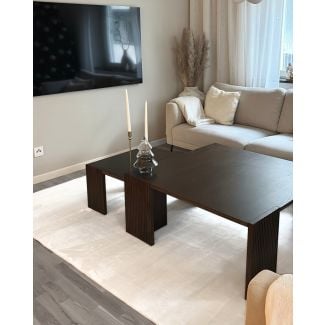 Myk Pels-look Teppe Glossy Offwhite