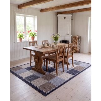 Gummiert Teppe Stordal Grå/Taupe