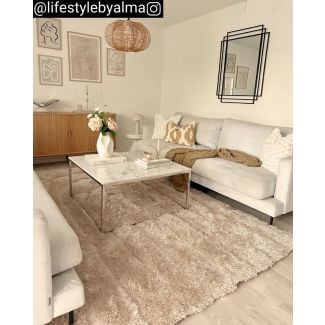 Uldteppe-look Moody Bow Beige