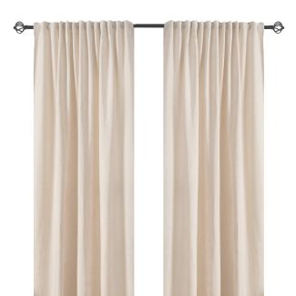 Rumsförmörkande Sammetsgardin 2-pack Nancy Offwhite