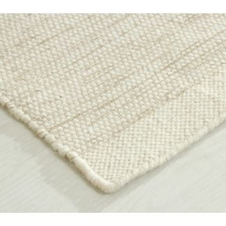 Løper Norrsken Beige Ullteppe
