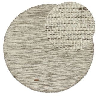 Rund Norrsken Taupe Ullteppe