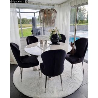 Rund Rabbit Eco Hvit Pels Teppe