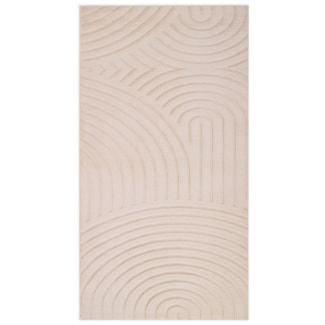 Løper Rabbit Bene Lys Beige Vaskbart Pels-teppe