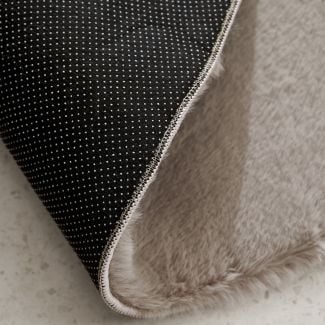 Rund Rabbit Eco Taupe Pels Teppe