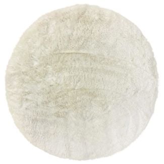 Rund Rabbit Eco Offwhite Pels Teppe
