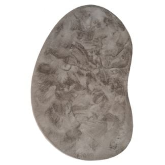 Vaskbart Pelsteppe – Organisk Form Rabbit Shape Taupe
