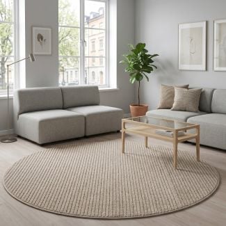 Rund Selina Beige Ryateppe