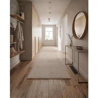 Løper Selina Beige Ryateppe