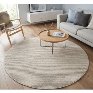 Rund Selina Offwhite Ryateppe