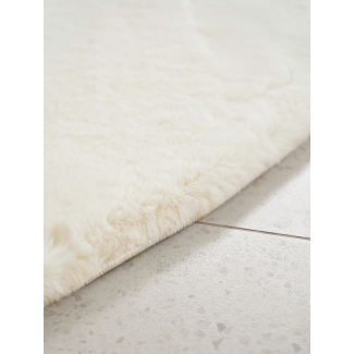 Rund Rabbit Eco Offwhite Pels Teppe