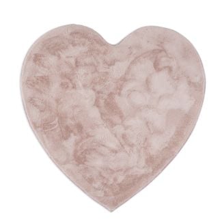 Barneteppe Myk Pelslook Rabbit Heart Rosa