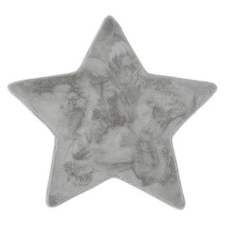 Barneteppe Myk Pelslook Rabbit Star Sølv