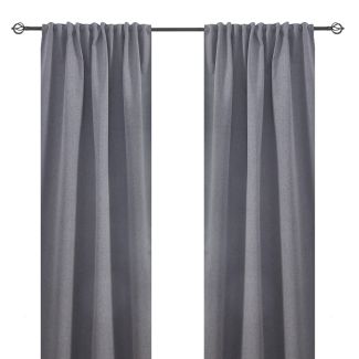Mörkläggande Gardin 2-pack Solfritt Grå