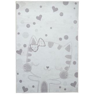 Barneteppe Zappy Kitty Krem