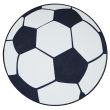 Denne produkten heter Zappy Football, laget av Polyester materiale med en vakker Hvit/Svart farge – SE Mattor