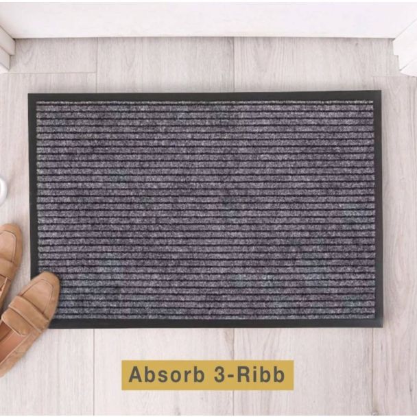 Denne produkten heter Absorb 3-ribb, laget av Polypropylen materiale med en vakker Lys Grå farge – SE Mattor