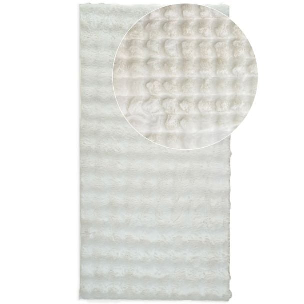 Denne produkten heter Rabbit Bubble, laget av Polyester materiale med en vakker Offwhite farge – SE Mattor