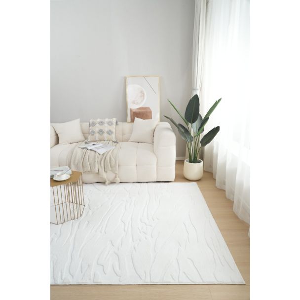 Denne produkten heter Rabbit Nest, laget av Polyester materiale med en vakker Offwhite farge – SE Mattor
